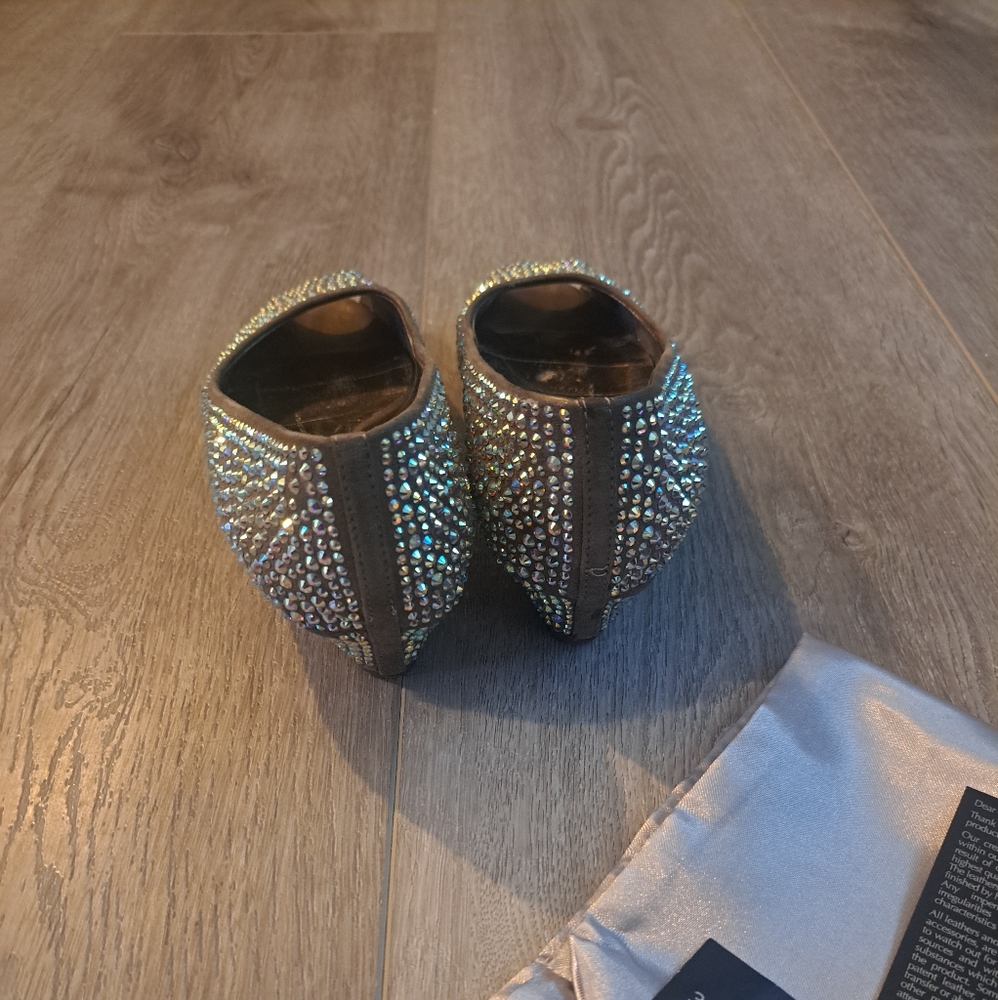 Sparkling Silver Rhinestone Loafers - Picture 4 of 7